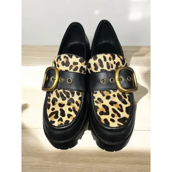 Coach G2452 Grand Calf Hair Leopard Loafer Size 6B - Picture 5 of 11